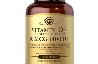 Solgar Vitamin D3 Cholecalciferol 10 mcg 400 IU 100 Softgels