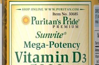 VITAMIN D3 Mega Potency PURITANS PRIDE 5000 IU Immune Supplement 200 Softgels