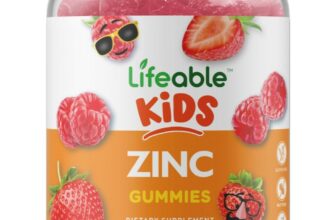 Lifeable Zinc Gummies for Kids – Great Tasting Berry Flavor Gummy – 90 Count