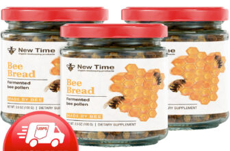 3 Jars Bee Bread, Pure Fermented Bee Pollen, Organic Raw Perga 3 x 3.5 oz