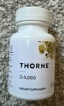 Thorne Vitamin D-5000 Dietary Supplement 60 Capsules Sunshine EXP 8/26 Fresh