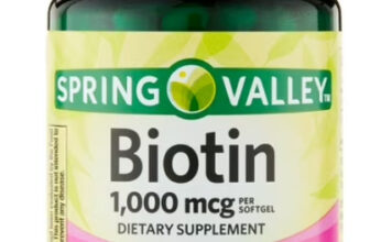 Spring Valley Biotin 1000mcg 150 Softgels Skin Hair Nail Health Supplement USA