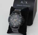 NEW AUTHENTIC ARMANI EXCHANGE WELLWORN BLACK CHRONOGRAPH MEN’S AX1513 WATCH