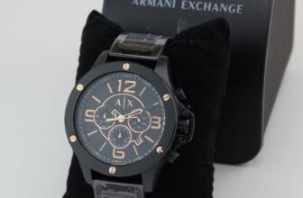 NEW AUTHENTIC ARMANI EXCHANGE WELLWORN BLACK CHRONOGRAPH MEN’S AX1513 WATCH