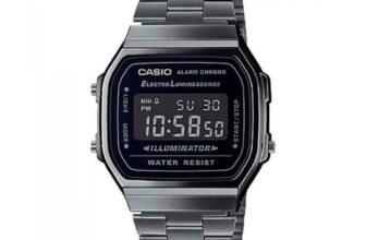 Casio Vintage Series A168WGG-1B Digital Metal Blackout Watch