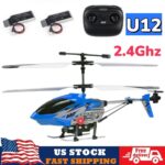 U12 Mini RC Helicopter 2.4Ghz Remote Control Dron REF for Adults Kid + 2 Battery