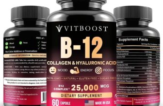 VITBOOST B12 WITH HYALURONIC ACID, COLLAGEN & FOLATE – 25000 MCG B12 SUPPLEMENT