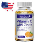 1000Mg Vitamin C Capsules with Zinc Powerful Immune Support Antioxident 60 Caps