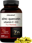 Zinc Quercetin with Vitamin C & D3, 240 Capsules | Quercetin 1,000Mg, 4 in 1 Zin