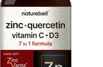 Zinc Quercetin with Vitamin C & D3, 240 Capsules | Quercetin 1,000Mg, 4 in 1 Zin