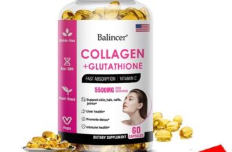 Collagen + Glutathione, 5500 mg per serving, whitening, detoxification