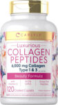 Carlyle Collagen with Vitamin C | 6000Mg | 120 Caplets | Multi Collagen Peptide