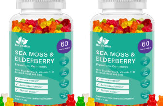 Sea Moss Gummies Elderberry BioVitalica – Vit C D + Zinc-Irish Sea Moss- 2 Packs