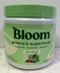 Bloom Nutrition Greens & Superfoods Powder COCONUT 6.51oz 30 Servings EXP;03/25