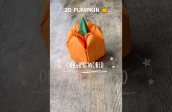 3D PUMPKIN ORIGAMI HALLOWEEN CRAFT TUTORIAL | HOW TO MAKE ORIGAMI PUMPKIN EASY ORIGAMI WORLD ART