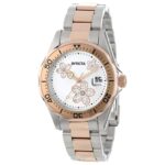 Invicta 12507 Women’s Pro Diver Two Tone Bracelet Silver Dial Steel Date Watch