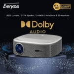 Everycom HQ10 Full HD Projector Dolby Audio Video Smart TV for Home 1080P 4K 19000 Lumen Projectors 2+64GB Movie Theater Beamer