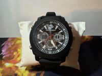 US Military Men’s Analog-Digital Chronograph Black Silicone Strap Watch