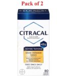 Citracal Calcium Supplement + D3 Slow Release 1200 Coated Caplets 80 Each 2 Pack