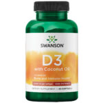 Swanson Vitamin D-3 with Coconut Oil – High Potency 2,000 Iu 60 Softgels