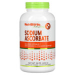 NutriBiotic Sodium Ascorbate Crystalline Powder 16 oz 454 g Egg-Free,