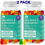 (2 Pack) Sea Moss Gummies & Sambucus Nigra Elderberry Immune Support Kids/Adults