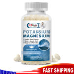 Potassium Magnesium 120 Capsules For Sleep,Immune Booster,Bone& Muscle,Cramps