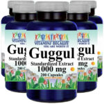 Guggul Standardized Extract 1000mg 5X200Caps Standardized to 5% Guggelsterones