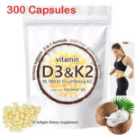 Vitamin D3 K2 Softgels – Extra Strength D3 K2 Supplements with 10000 IU