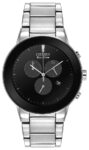 Citizen Eco Drive Axiom Men’s Chronograph Black Dial 43mm Watch AT2240-51E