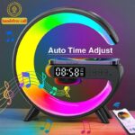 Multifunction Wireless Charger Stand Pad RGB Light Alarm Clock Speaker USA