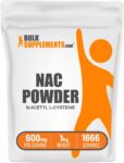 BulkSupplements N-Acetyl L-Cysteine (NAC) Powder 1kg – 600mg Per Serving