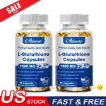 1-2X L-Glutathione Capsules 1800Mg Natural Anti-Aging Skin Whitening Pills