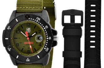 Luminox Navy Seal 3600 Series Men’s Watch Set Quartz Green Dial Strap 3617.SET