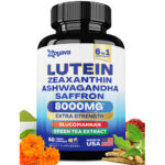 Lutein and Zeaxanthin Supplements 8000 MG Vitamins with Saffron for Eye Health