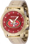 Invicta Men’s NFL San Francisco 49ers Red Dial Gold Tone Steel Watch 48mm 48094