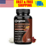 Orgmax Mushroom Complex Supplement, Lions Mane, Reishi, Shiitake, Immune 90 Caps