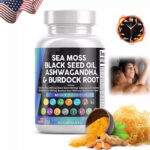 Sea Moss 3000mg Black Seed Oil 2000mg Ashwaganda 1000mg Tumeric 1000 Bladderwrac