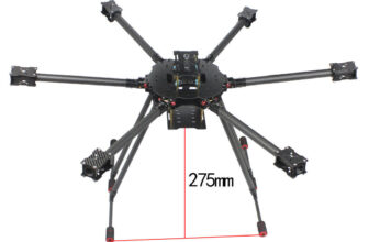 QWinOut T850 6-Axle Carbon Fiber Frame 850mm Un-Assembly Kit for DIY Racing Dron