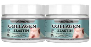 2 JAR  4=8 OZ COLLAGEN ELASTIN CREAM,no SNAIL GEL CREam 8 oz total