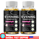 Evening Primrose Oil Capsules 1300MG with GLA -Anti-Aging,Whitening 240 Capsules