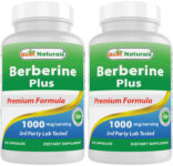 2 Pack Best Naturals Berberine Plus 1000 mg 60 Capsules