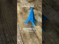 EASY SPACESHIP ORIGAMI ROCKET TUTORIAL CRAFTING | HOW TO MAKE PAPER SPACE ROCKET COOL INSTRUCTIONS