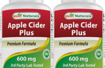 2 Pack Best Naturals apple cider vinegar plus 600mg 120 Capsules Weight Loss