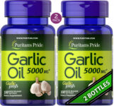 2 Pack Garlic Oil 5000mg 200 Rapid Release Softgels (2×100) Heart Cardiovascular