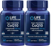 Life Extension Super-Absorbable CoQ10 (Ubiquinone) with d-Limonene 100 mg 60X2PK