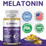 Melatonin 20mg Capsules – Night Sleep Aid, Regulate Sleep Cycle, Relieve Stress