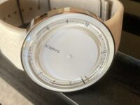 Philippe Starck Fossil PH5039 White Leather Watch, (Reg $150) NWT, Fresh Battery