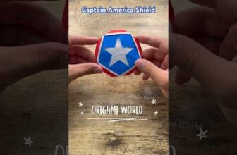 CAPTAIN AMERICA SHIELD EASY ORIGAMI WORLD TUTORIAL | DIY PAPER SHIELD MARVEL AVENGERS COSPLAY ART