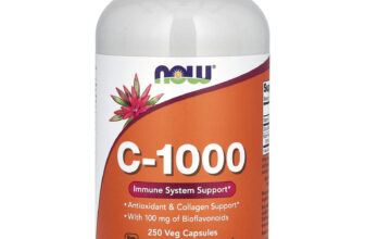 Now Foods C-1000 With 100 mg of Bioflavonoids 250 Veg Capsules GMP Quality